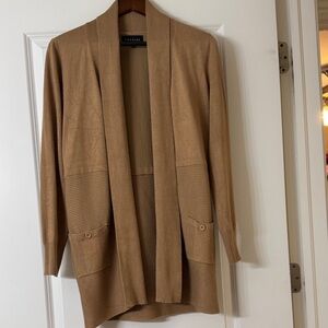 Premise Tan Open-Front Sweater Jacket